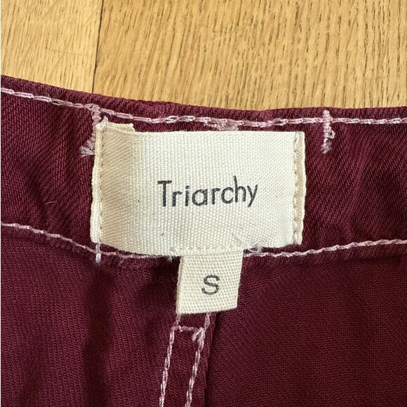 Triarchy Jeans Mid Rise Drawstring Baggy Nesta Size S Red - Picture 3 of 7
